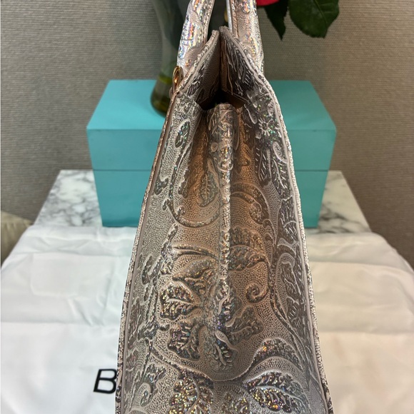 Brahmin Chrome Iridescent Estonia Rosetta Double Handle Satchel Bag - NWT 🔥 🔥 - Picture 5 of 12